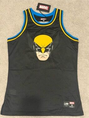 Lids Marvel Wolverine Black Yellow Blue Sleeveless Jersey